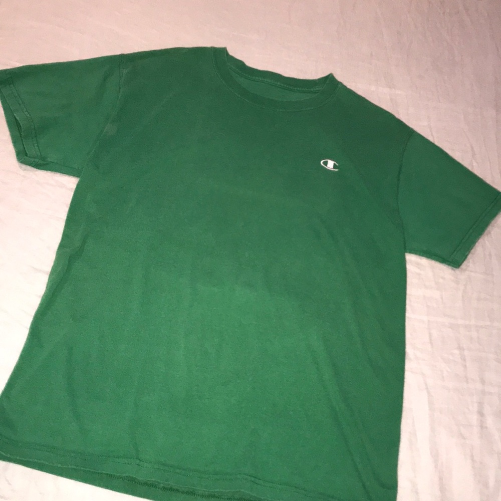 Green champion tee shirt